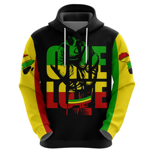 Reggae One Love Hoodie African - Afroprintwear