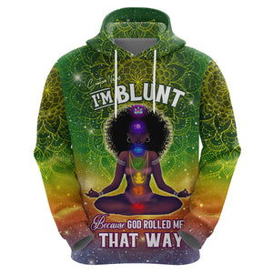 I'm Blunt African Hoodie Black Women Mandala - Afroprintwear